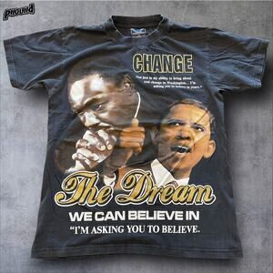MLK X Obama Megaprint “ The Dream “ Shirt Men’s Size M Black